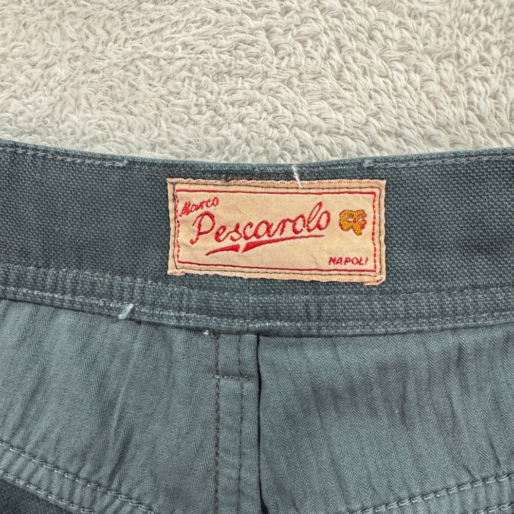 Marco Pescarolo Nerano M Mens 36x28 Pants Green Cotton Made in Italy Casual EUC - Picture 9 of 16